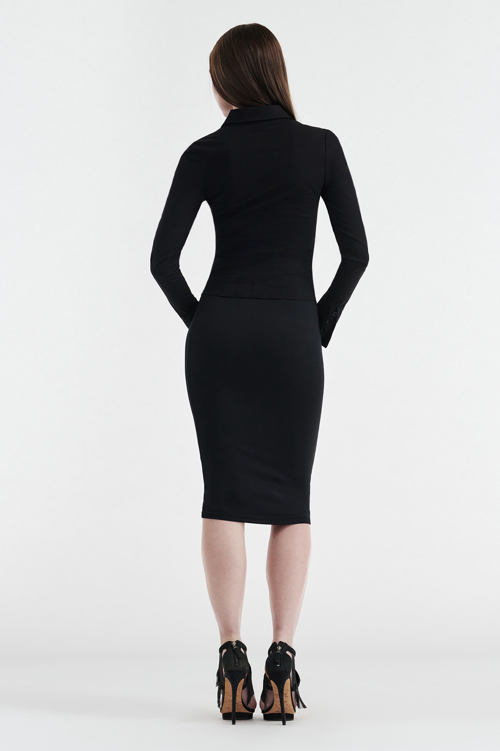 CDP10153-GISELLE-STRETCH-MIDI-TUBE-SKIRT-BLACK-04