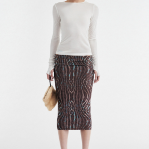 Iamgia CLAUDIA LONG SLEEVE BASIC TOP - WHITE