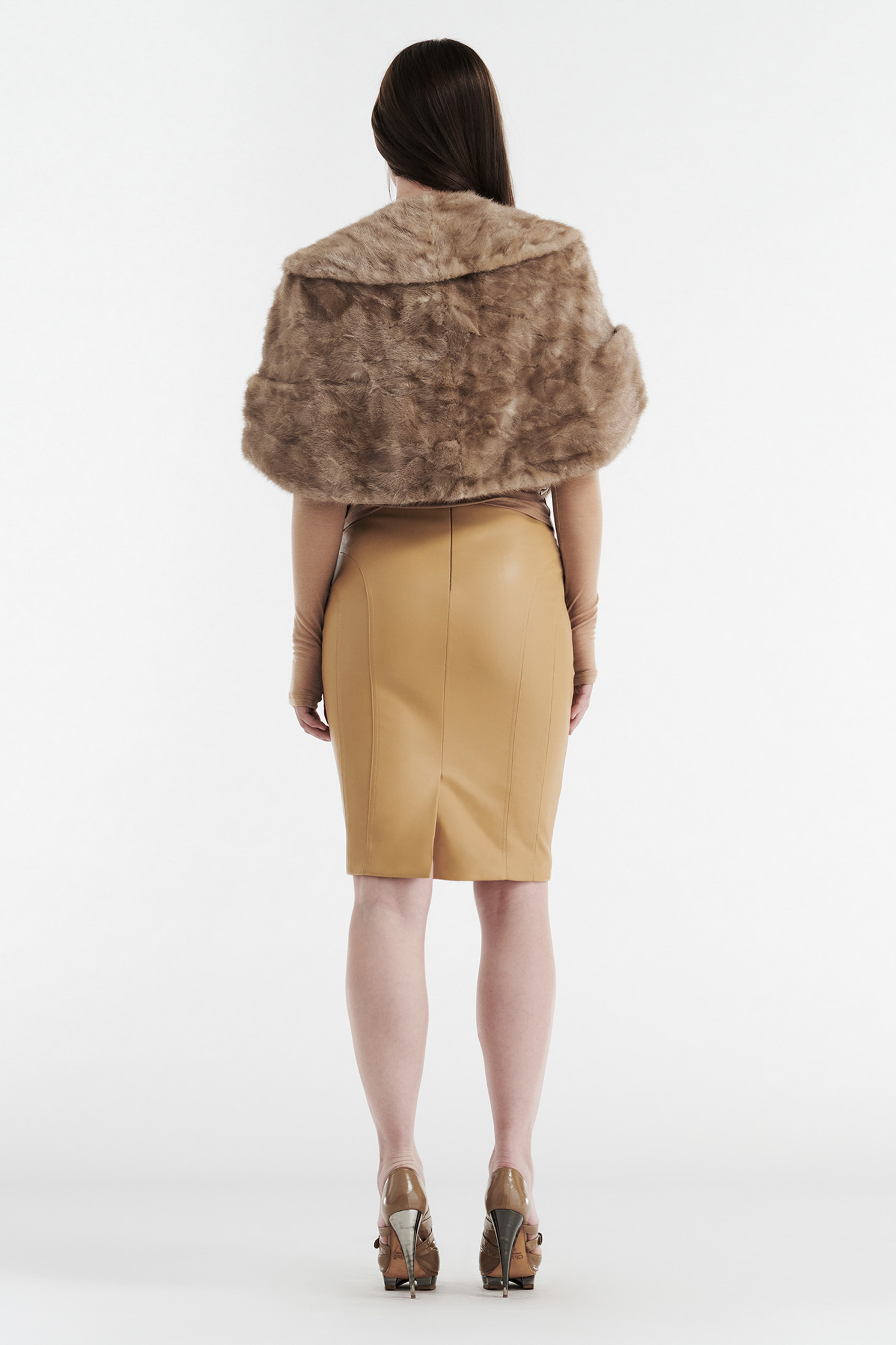 CDP9873-INES-FAUX-LEATHER-PENCIL-SKIRT-TAN-03