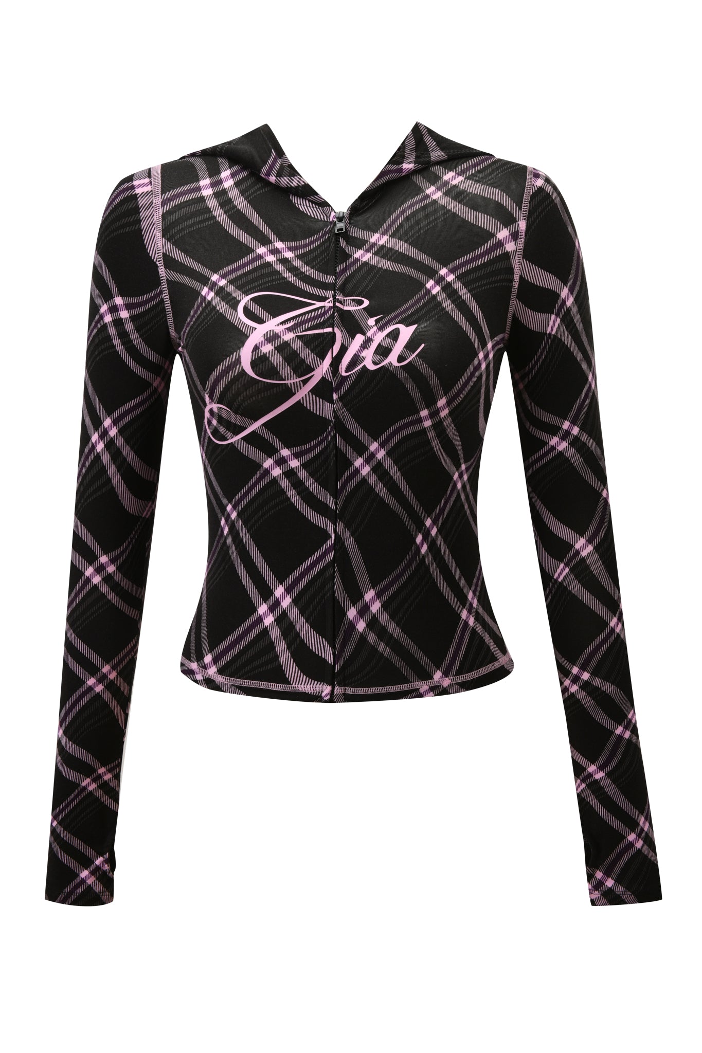 GIA12252-BLACKWARPPLAID-BLAREHOODIE-FRONTAPPROVED