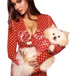 Iamgia BLARE BEST FRIEND DOG HOODIE - RED POLKA DOT