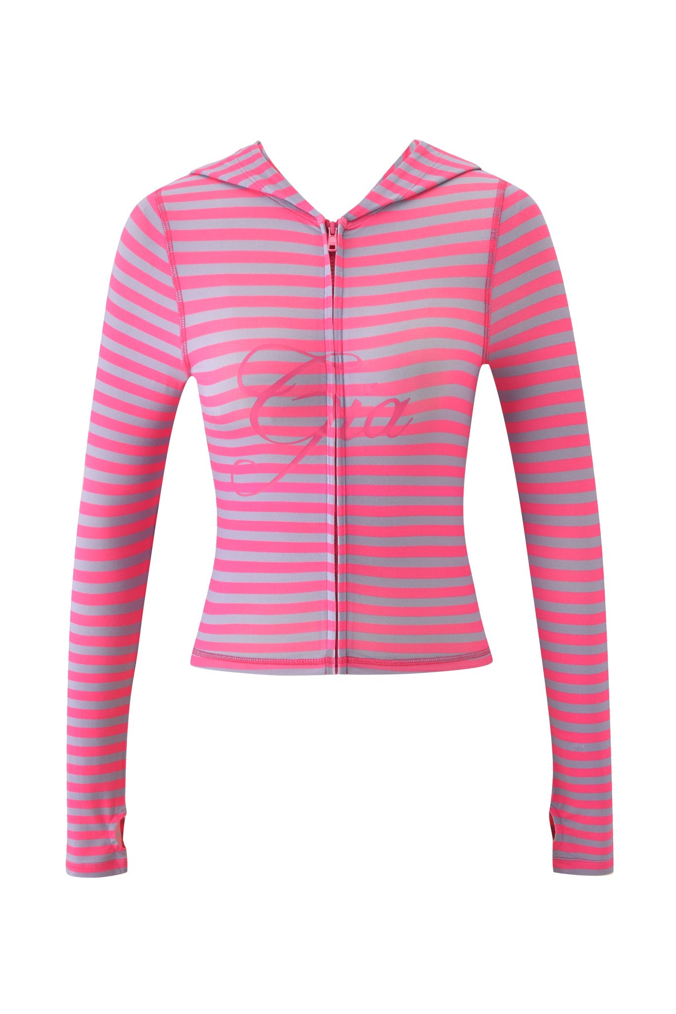GIA12252-HOTPINKSTRIPE-BLAREHOODIE-FRONTAPPROVED
