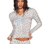 Iamgia BLARE HOODIE - SNOW LEOPARD : WINTER WILD CARD