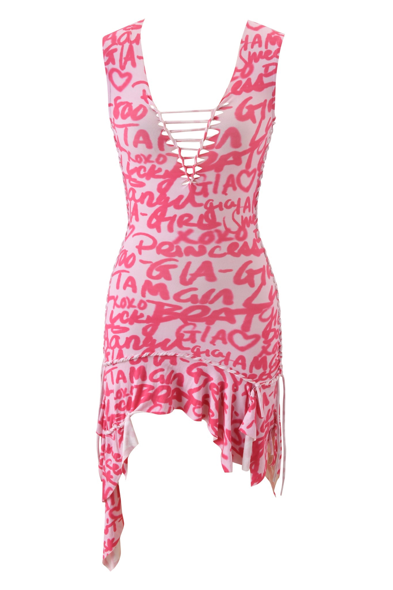 GIA18755-WRITINGONTHEWALL-HONEYMINIDRESS-FRONT