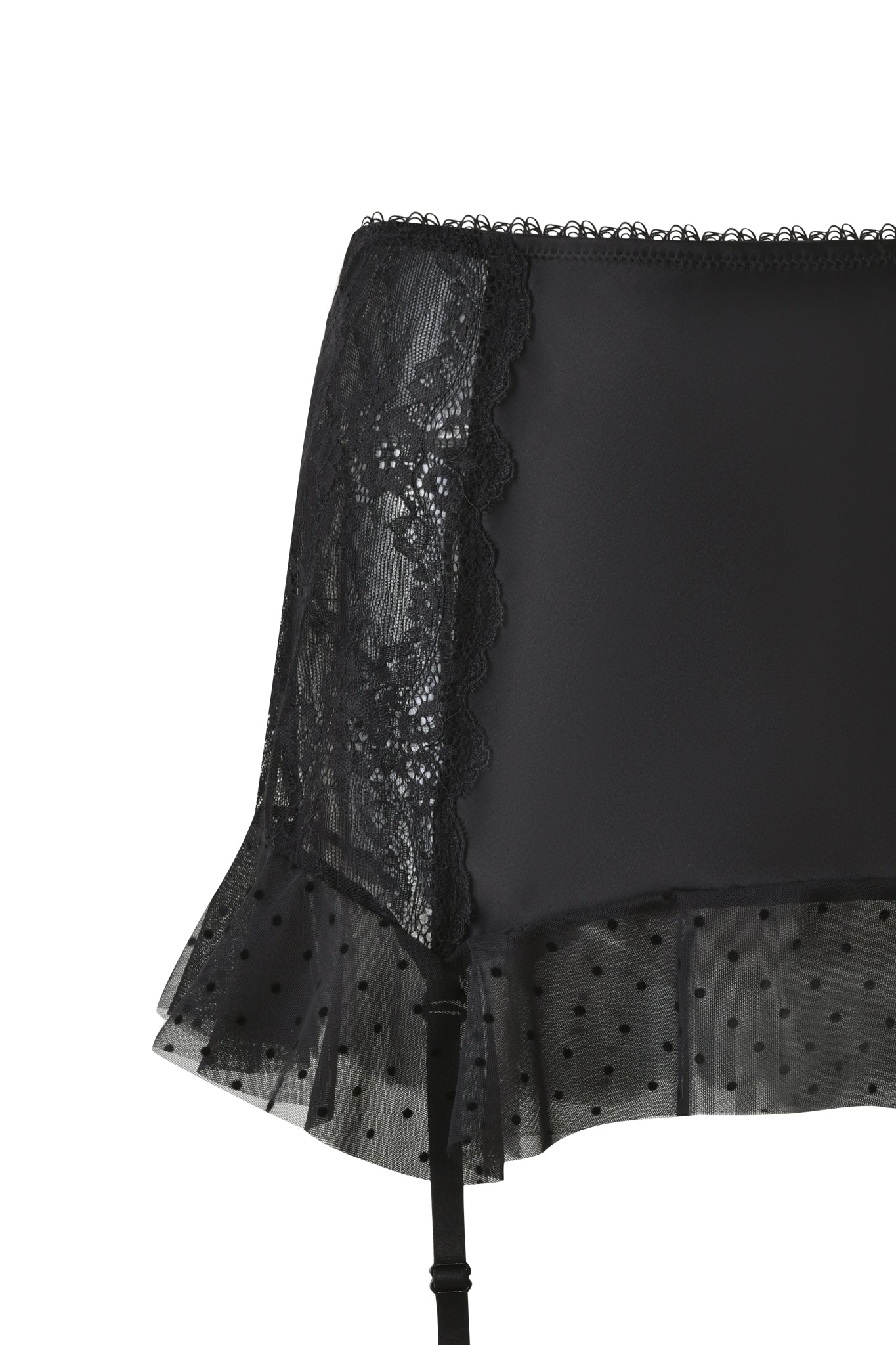 GIA18883-BLACK-CIRAGARTERMINISKIRT-DETAIL